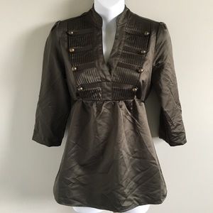 PASSPORT Blouse Polyester Fit&Flare Button Size S